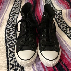 Leather Converse Black